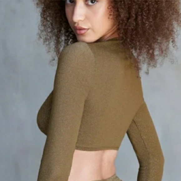 Savage X Fenty LS Crop Top Sz Small - Picture 3 of 6